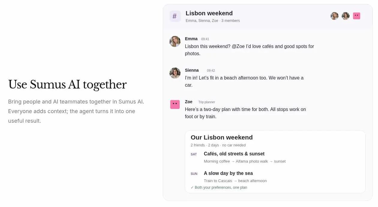 People and an AI agent reviewing one shared result together